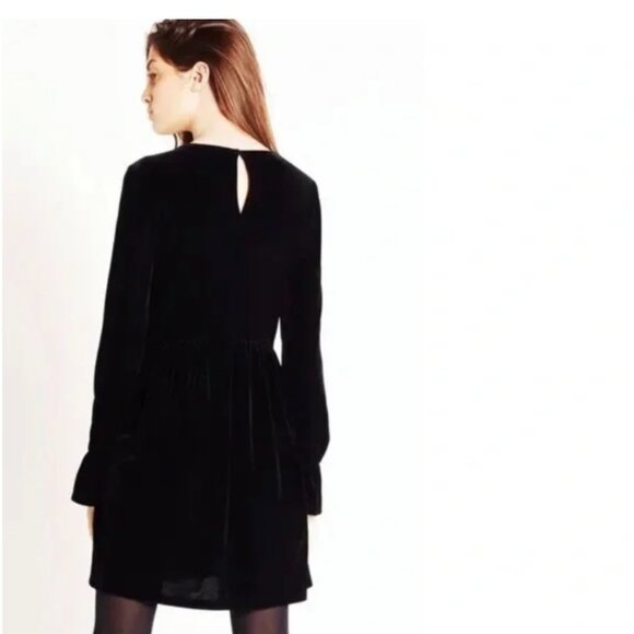 BCBGeneration Velvet Babydoll Dress with Collar XS - Picture 3 of 5